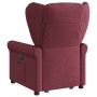 Sillón eléctrico reclinable elevable de tela rojo tinto en Sillones | Comprar online en Foru.es