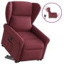 Sillón eléctrico reclinable elevable de tela rojo tinto en Sillones | Comprar online en Foru.es