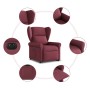 Sillón eléctrico reclinable elevable de tela rojo tinto en Sillones | Comprar online en Foru.es