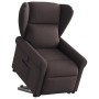 Sillón eléctrico reclinable elevable de tela marrón oscuro en Sillones | Comprar online en Foru.es