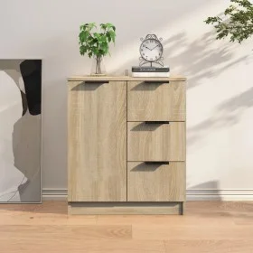 Aparador de madera contrachapada color roble Sonoma 60x30x70 cm de vidaXL, Aparadores - Ref: Foro24-811082, Precio: 90,39 €, ...