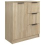 Aparador de madera contrachapada color roble Sonoma 60x30x70 cm de vidaXL, Aparadores - Ref: Foro24-811082, Precio: 86,56 €, ...