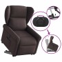Sillón eléctrico reclinable elevable de tela marrón oscuro en Sillones | Comprar online en Foru.es