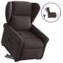 Sillón eléctrico reclinable elevable de tela marrón oscuro en Sillones | Comprar online en Foru.es