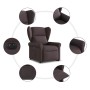 Sillón eléctrico reclinable elevable de tela marrón oscuro en Sillones | Comprar online en Foru.es