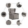 Sillón eléctrico reclinable elevable de tela gris taupe en Sillones | Comprar online en Foru.es
