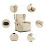 Sillón eléctrico reclinable elevable de tela color crema en Sillones | Comprar online en Foru.es