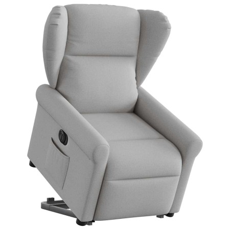 Sillón eléctrico reclinable elevable de tela gris nube en Sillones | Comprar online en Foru.es