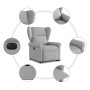 Sillón eléctrico reclinable elevable de tela gris nube en Sillones | Comprar online en Foru.es