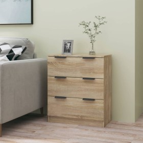Aparador de madera contrachapada color roble Sonoma 60x30x70 cm de vidaXL, Aparadores - Ref: Foro24-811073, Precio: 80,60 €, ...