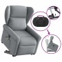 Sillón de masaje eléctrico reclinable elevable tela gris claro en Sillones | Comprar online en Foru.es