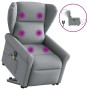 Sillón de masaje eléctrico reclinable elevable tela gris claro en Sillones | Comprar online en Foru.es