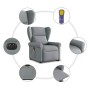 Sillón de masaje eléctrico reclinable elevable tela gris claro en Sillones | Comprar online en Foru.es