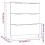 Sideboard aus Sonoma-Eichensperrholz, 60 x 30 x 70 cm von vidaXL, Sideboards - Ref: Foro24-811073, Preis: 79,65 €, Rabatt: %