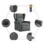 Sillón de masaje eléctrico reclinable elevable tela gris oscuro en Sillones | Comprar online en Foru.es