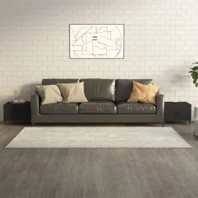 Coffee table with metal legs 2 units black 50x50x40 cm by vidaXL, Coffee table - Ref: Foro24-812729, Price: 64,99 €, Discount: %