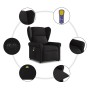 Sillón de masaje eléctrico reclinable elevable tela negro en Sillones | Comprar online en Foru.es