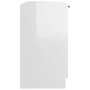 Armario de baño contrachapado blanco con brillo 64,5x33,5x59 cm de vidaXL, Taquillas y armarios de almacenamiento - Ref: Foro...