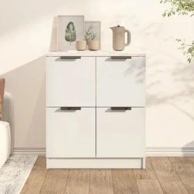 Aparador de madera contrachapada blanco 60x30x70 cm de vidaXL, Aparadores - Ref: Foro24-811097, Precio: 65,78 €, Descuento: %