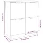 White plywood sideboard 60x30x70 cm by vidaXL, Sideboards - Ref: Foro24-811097, Price: 65,78 €, Discount: %