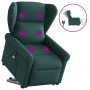Sillón masaje eléctrico reclinable elevable tela verde oscuro en Sillones | Comprar online en Foru.es