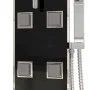 Panel de ducha de vidrio 18x45,5x130 cm negro de vidaXL, Boquillas de chorro para bañeras y duchas - Ref: Foro24-151418, Prec...