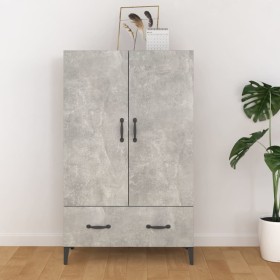 Aparador de madera contrachapada gris hormigón 70x31x115 cm de vidaXL, Aparadores - Ref: Foro24-812541, Precio: 80,43 €, Desc...