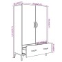 Aparador de madera contrachapada gris hormigón 70x31x115 cm de vidaXL, Aparadores - Ref: Foro24-812541, Precio: 80,43 €, Desc...