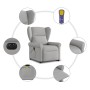 Sillón de masaje eléctrico reclinable elevable tela gris nube en Sillones | Comprar online en Foru.es