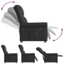 Sillón reclinable eléctrico cuero sintético negro brillante en Sillones | Comprar online en Foru.es