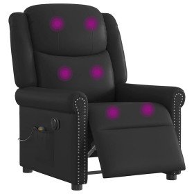 Sillón reclinable de masaje eléctrico negro brillante en Sillones | Comprar online en Foru.es