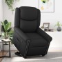 Sillón reclinable vertical de cuero sintético negro brillante en Sillones | Comprar online en Foru.es