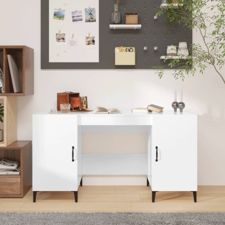 Escritorio madera contrachapada blanco brillante 140x50x75 cm de vidaXL, Escritorios - Ref: Foro24-812777, Precio: 120,55 €, ...