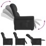 Sillón reclinable vertical de cuero sintético negro brillante en Sillones | Comprar online en Foru.es