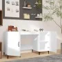 Escritorio madera contrachapada blanco brillante 140x50x75 cm de vidaXL, Escritorios - Ref: Foro24-812777, Precio: 119,12 €, ...