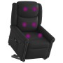 Sillón reclinable de masaje pie cuero sintético negro brillante en Sillones | Comprar online en Foru.es