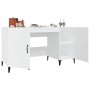 Escritorio madera contrachapada blanco brillante 140x50x75 cm de vidaXL, Escritorios - Ref: Foro24-812777, Precio: 120,55 €, ...