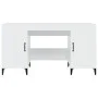 Escritorio madera contrachapada blanco brillante 140x50x75 cm de vidaXL, Escritorios - Ref: Foro24-812777, Precio: 119,12 €, ...