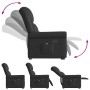 Sillón reclinable de masaje pie cuero sintético negro brillante en Sillones | Comprar online en Foru.es
