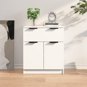 Aparador de madera contrachapada blanco 60x30x70 cm de vidaXL, Aparadores - Ref: Foro24-811088, Precio: 88,31 €, Descuento: %