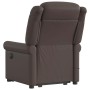 Sillón reclinable masaje pie cuero sintético marrón brillante en Sillones | Comprar online en Foru.es