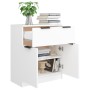 Aparador de madera contrachapada blanco 60x30x70 cm de vidaXL, Aparadores - Ref: Foro24-811088, Precio: 88,31 €, Descuento: %