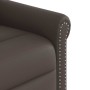 Sillón reclinable masaje pie cuero sintético marrón brillante en Sillones | Comprar online en Foru.es