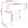 White plywood sideboard 60x30x70 cm by vidaXL, Sideboards - Ref: Foro24-811088, Price: 82,89 €, Discount: %