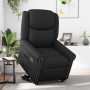Sillón reclinable eléctrico pie cuero sintético negro brillante en Sillones | Comprar online en Foru.es