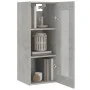 Armario colgante de pared gris hormigón 34,5x34x90 cm de vidaXL, Aparadores - Ref: Foro24-812460, Precio: 60,71 €, Descuento: %