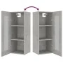 Armario colgante de pared gris hormigón 34,5x34x90 cm de vidaXL, Aparadores - Ref: Foro24-812460, Precio: 60,71 €, Descuento: %