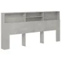 Mueble cabecero gris hormigón 220x19x103,5 cm de vidaXL, Cabeceros y pies de cama - Ref: Foro24-811902, Precio: 68,47 €, Desc...