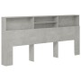 Mueble cabecero gris hormigón 220x19x103,5 cm de vidaXL, Cabeceros y pies de cama - Ref: Foro24-811902, Precio: 73,62 €, Desc...
