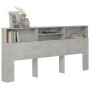 Mueble cabecero gris hormigón 220x19x103,5 cm de vidaXL, Cabeceros y pies de cama - Ref: Foro24-811902, Precio: 73,62 €, Desc...